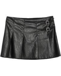Pinko - Buckle-Detail Pleated Mini Skirt - Lyst