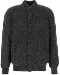 Giorgio Armani - Cardigan Boutonné En Mohair Mélangé - Lyst