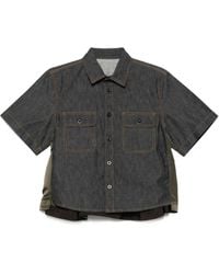 Sacai - Double-Pocket Denim Shirt - Lyst