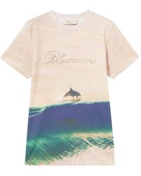 Blumarine - Print Embroidered T-Shirt - Lyst
