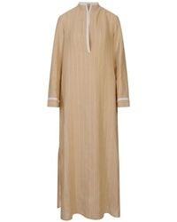 Kiton - Pinstriped Long-Sleeve Dress - Lyst