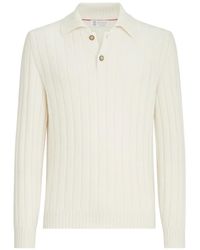 Brunello Cucinelli - Polo En Maille Côtelée - Lyst