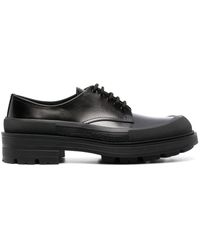 Alexander McQueen - Lug-sole Leather Derby Shoes - Lyst