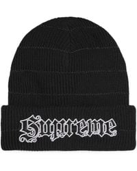 Supreme - Metallic-Stripe Beanie Hat - Lyst