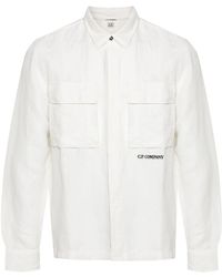 C.P. Company - Camisa con logo bordado - Lyst