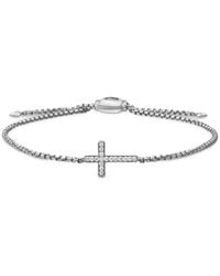 David Yurman - Sterling Petite Pavé Cross Chain Bracelet (1.7Mm) - Lyst