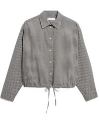 ARMEDANGELS - Kordelzug-Bluse Mit Mini-Karo - Lyst