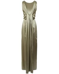 max mara elogio satin maxi dress MAX MARA Elogio paneled satin-jersey midi dress