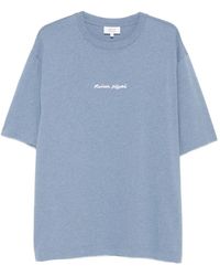 Maison Kitsuné - Embroidered-Logo Cotton T-Shirt - Lyst