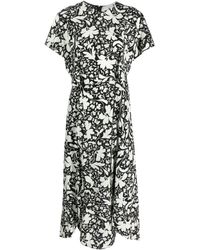 Stella McCartney - Forest Floral-print Silk Dress - Lyst