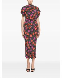 Nissa - Printed Viscose Midi Skirt - Lyst