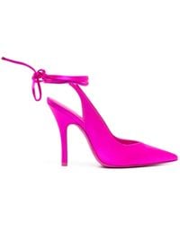 The Attico - Venus Embellished Satin Pumps - Lyst