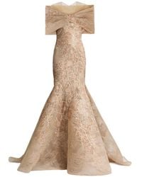 Gemy Maalouf - Floral-Embroidered Gown - Lyst