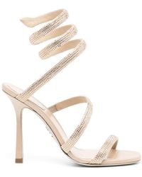 Rene Caovilla - Crystal-embellished Wraparound Sandals - Lyst