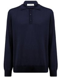 Laneus - Long-Sleeve Polo Shirt - Lyst