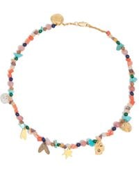 Bimba Y Lola - Beaded Charm Necklace - Lyst