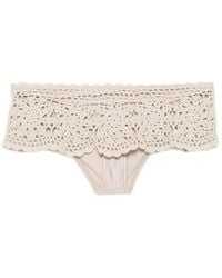Frankie's Bikinis - Shelly Crochet-Knit Ruffled Bikini Bottoms - Lyst