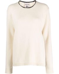 Semicouture - Contrast-stitching Knitted Jumper - Lyst