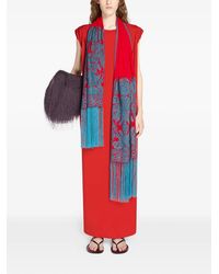 Dries Van Noten - Sciarpa A Fiori Con Frange - Lyst