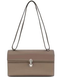 SAVETTE - Symmetry Leren Schoudertas - Lyst