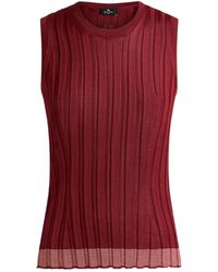 Etro - Ribbed Sleeveless Top - Lyst