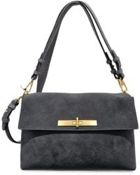 Poche Paris - Torba Suede Twist-Lock Shoulder Bag - Lyst