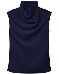 Another Tomorrow - Cowl-Neck Draped Top - Lyst