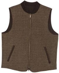 MC2 Saint Barth - Spencer Houndstooth-Pattern Gilet - Lyst