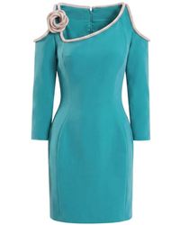 Saiid Kobeisy - Crystal-Embellished Cold-Shoulder Mini Dress - Lyst