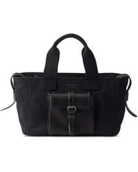 Prada - Route Medium Leather Tote Bag - Lyst