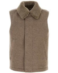 Canali - Shearling-Collar Gilet - Lyst