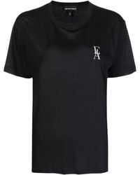Emporio Armani - Embroidered-logo Short-sleeve T-shirt - Lyst