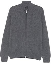Gran Sasso - Ribbed-Knit Zip-Up Sweater - Lyst