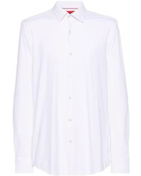 HUGO - Classic-collar Slim-cut Shirt - Lyst