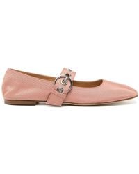 Aeyde - Uma Eyelet Ripsband Coral Ballerinas - Lyst