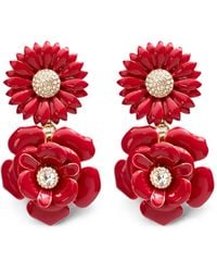 Carolina Herrera - Flower-Drop Earrings - Lyst