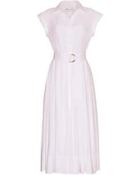 Cara Cara - Octavia Belted Pleated Dress - Lyst