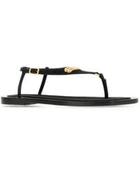 Balenciaga - Sandales Riva À Plaque Logo - Lyst