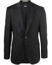 BOSS - Single-Breasted Virgin Wool Blazer - Lyst