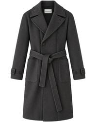 Amaranto - Jas Met Knoopsluiting En Ceintuur - Lyst