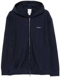 Calvin Klein - Logo-Print Zip-Up Hoodie - Lyst