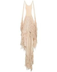 Blumarine - Ruffled Maxi Dress - Lyst