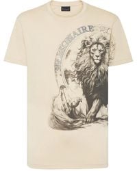 Billionaire - Lion-Print T-Shirt - Lyst