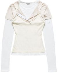 Acne Studios - Bow-Detail Layered T-Shirt - Lyst