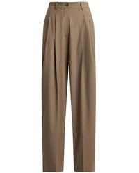 Ralph Lauren - Clarice Pleated Wool Trousers - Lyst
