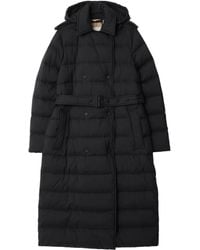 Burberry - Gefütterter Kapuzenmantel mit Gürtel - Lyst