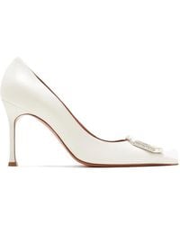 AMINA MUADDI - Camelia Crystal-Embellishment Pumps - Lyst