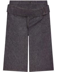 Courreges - Pantalones Vaqueros Cortos Con Doble Cinturón - Lyst