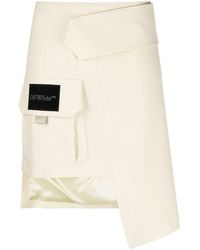 Off-White c/o Virgil Abloh - Asymmetric Wool Mini Skirt - Lyst