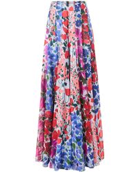 Carolina Herrera - Pantalones palazzo con estampado Jardin - Lyst